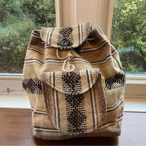 Pinzon Mexican Woven Drawstring Backpack